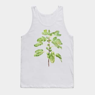 watercolor,nature,fruit,summer color,aquarelle,colorandcolor,color and color,fig,green,summer,sweet,aesthetic,branch Tank Top